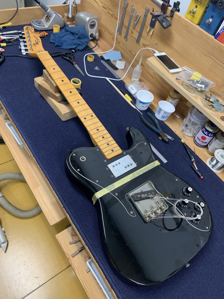 83 Squier テレキャスターカスタム ナット交換 メンテナンス 83 Squier テレキャスターカスタム ナット交換 メンテナンス