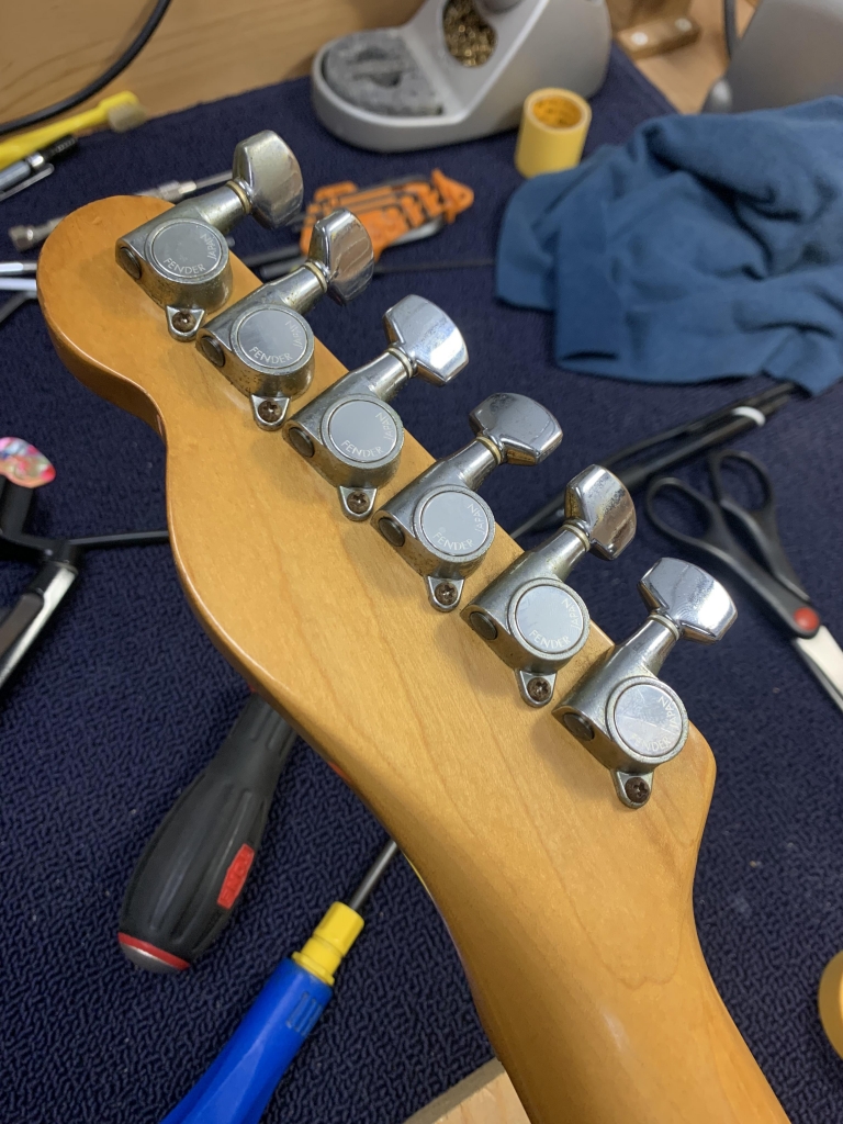 83 Squier テレキャスターカスタム ナット交換 メンテナンス