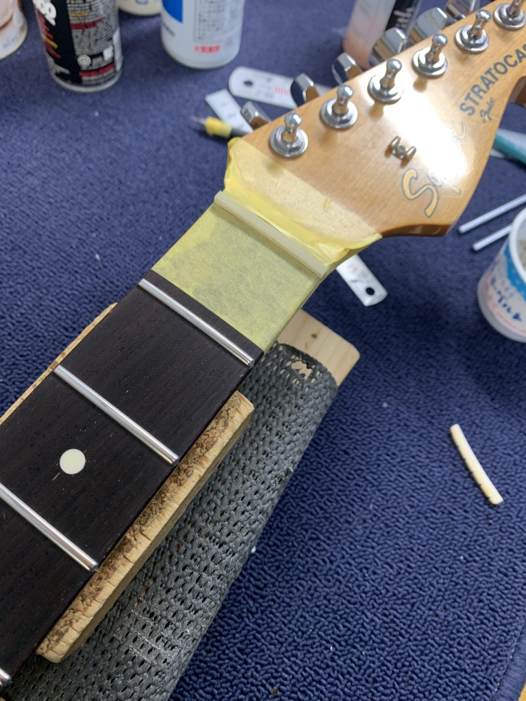 Squier Stratocaster フレット・ナット交換 指板R変更 フリーダム 