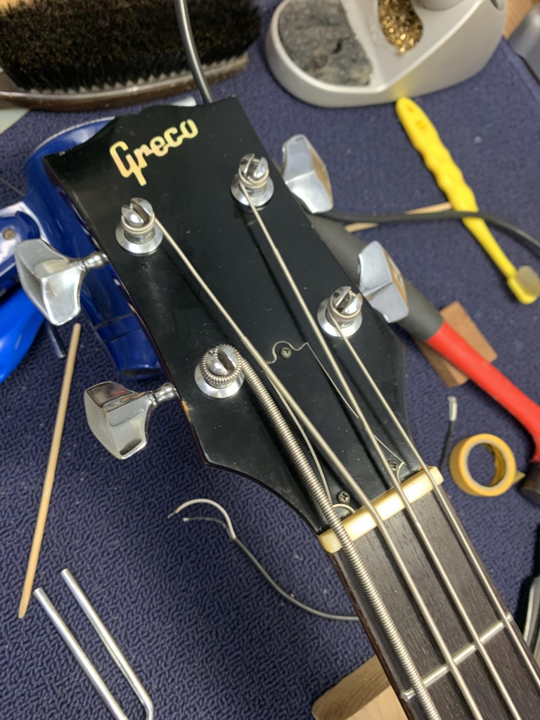 希少稀な Greco SGベース ピックアップ交換 フレット擦り合わせ | ギター ベース