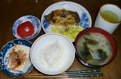 4月 6日(水):晩ご飯〜352キロカロリー