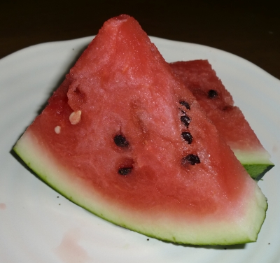 昨日、食べたスイカです、甘くて美味しかったのですが?