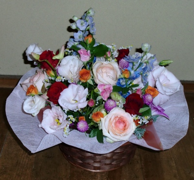 お誕生日の生花アレンジメントお送りいたしました!