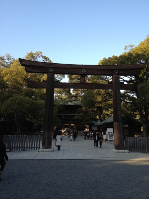 忘年会が始まるまで時間があるので明治神宮へ