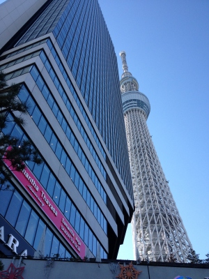 忘年会を楽しんだ次の日に東京スカイツリーへ