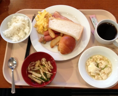 朝の素晴らしい景色の喜瀬ビーチパレスからスタート