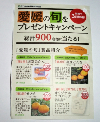 今度はフルーツゼリーを食べて応募したら【せとか】が当たりました