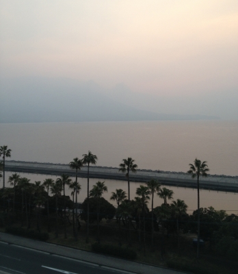 朝ご飯もしっかり食べて鹿児島市内の観光スタートでした