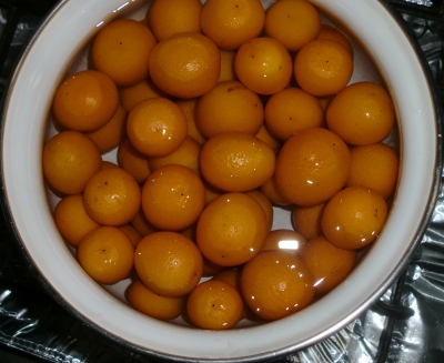 実家の金柑でジャムを作りました