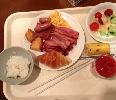 最終日、朝食を食べてから見る景色は、キレイでした