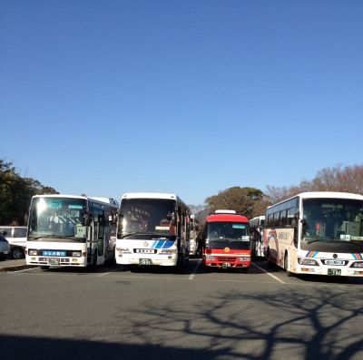 熊本城に行って親父と一緒に歩き回りました