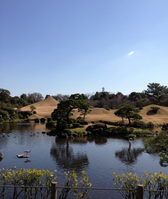 熊本での最終目的地の水前寺公園へ行きました