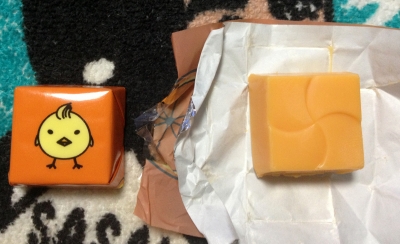 今日のおやつは「チロルの愛媛産いよかんチョコ」でした