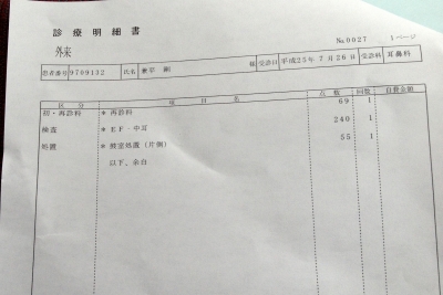 4か月振りの耳鼻科通院日でした