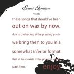 Sound Signature Presents These Songs That Should’ve Been Out On Wax By Now - Part Two