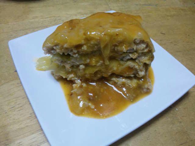 キャベツとひき肉のかさね煮