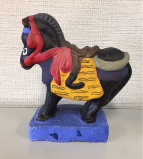 郷土玩具　土人形　しゃんしゃん馬　箱入 昭和玩具 鵜戸神宮 シャンシャン馬 授与 土鈴 土人形 郷土玩具