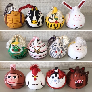 三河の土鈴(十二支)