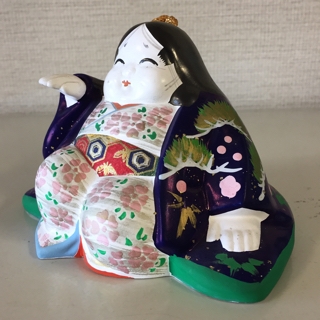 極上❤️御所人形 ぽってりお福さん。京都三年坂❤️丸山匠次作♡商売繁盛♡縁起物♡置物 極上❤️御所人形 ぽってりお福さん。京都三年坂❤️丸山匠次作