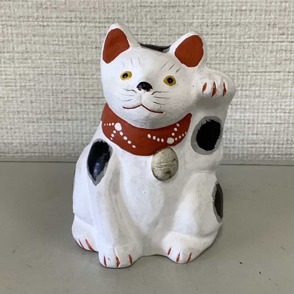 招き猫　張り子　郷土玩具 豊岡張子『豊岡招き猫』 | 象々の郷土玩具
