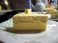 2層のチーズケーキ