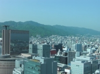 神戸市庁舎から見た山側の眺め