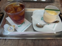 にしかまプリンとアイスティー
