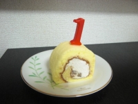 1年目のロウソクを立てました