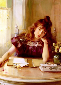 アルバート・リンチの絵画「手紙」 | blossom lovely