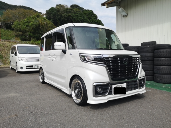 スペーシアカスタム WORK MEISTER M1 16インチホイール 装着 