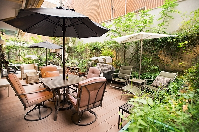 クリーミーホワイト ハンギングパラソル 3m 重石別 撥水 カフェ