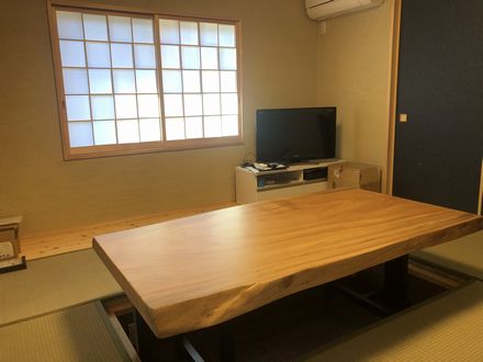 楠の大判天板で作った掘りごたつ＆屋久杉の豪華版天板で作った