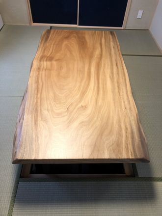 楠の大判天板で作った掘りごたつ＆屋久杉の豪華版天板で作った