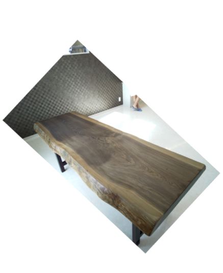 神代杉一枚板テーブルを明るい2階リビングに | 千葉県柏市の無垢一枚板 
