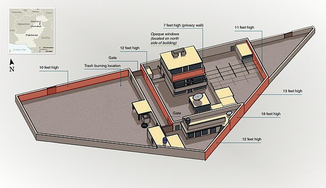ビンラディン潜伏敷地内 見取り図