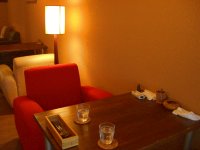 red sofa*