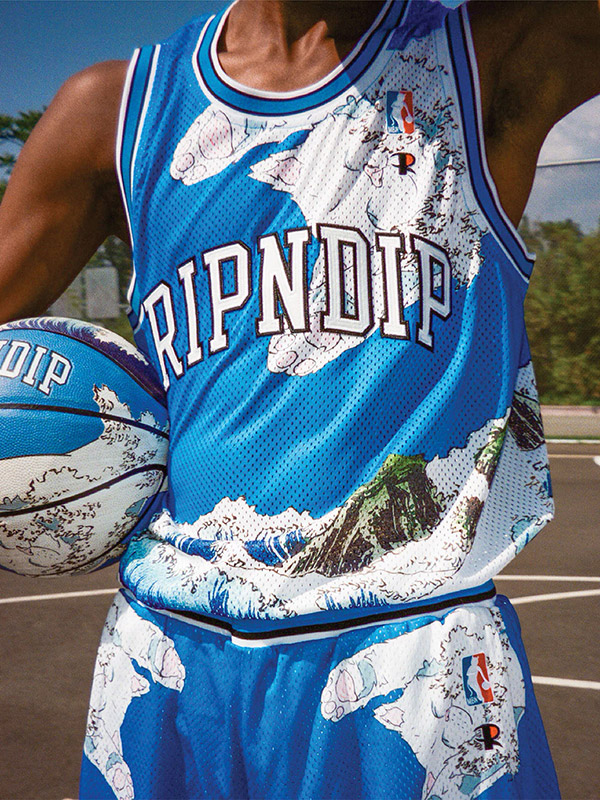 RIPNDIP バスケットボールパンツ 波デザイン LA発の大人気ブランド【RIPNDIP】より新作アイテムが到着