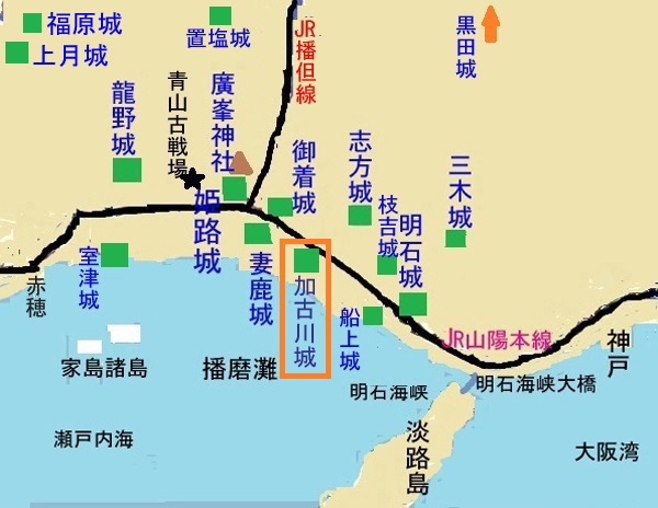 加古川城地図