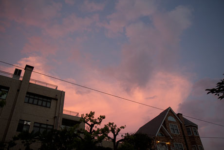 ピンクの空