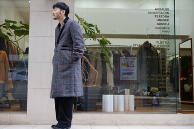 SUNSEA(サンシー) CHECK COAT/Gray Brown Check 分納分のSize2が到着