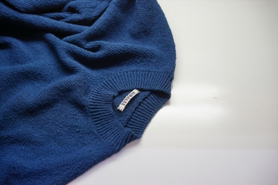 AURALEE/オーラリー Hard Twist Corkscrew Yarn Low Gauge Knit/Blue
