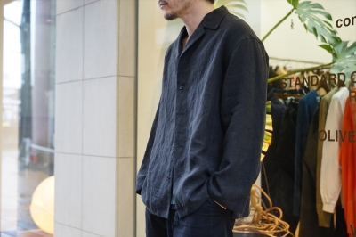 トップス AURALEE LINEN GABARDINE OVER SHIRTS AURALEE,オーラリーの新作Linen Gabardine Over Shirts/Soft