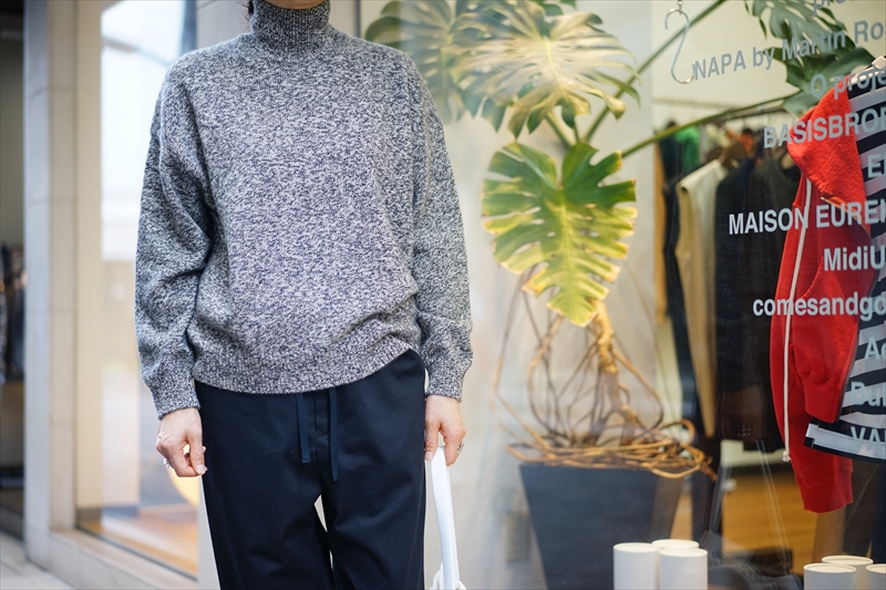 AURALEE BABY CASHMERE MELANGE KNIT - ニット/セーター