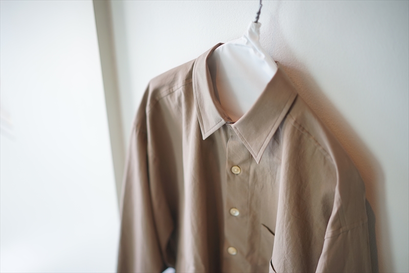 WASHED FINX TWILL BIG SHIRTS 19aw