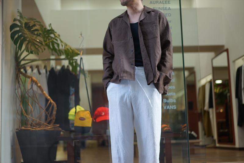 SUNSEA(サンシー)の新作、LINEN GIGOLO SHIRTのご紹介です。 | BALUCA