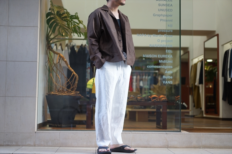 SUNSEA(サンシー)の新作、LINEN GIGOLO SHIRTのご紹介です。 | BALUCA