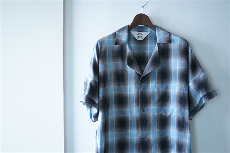 SUNSEA(サンシー)の新作、SHADOW CHECK FRIED SHRIMP SHIRT,SNM-BLUE ...