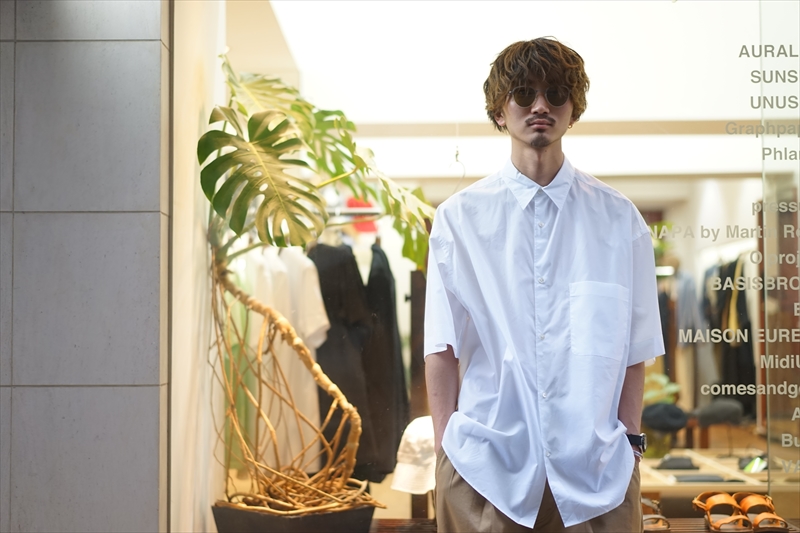 新作登場新品】 COMOLI - AURALEE WASHED FINX TWIL HALF BIG SHIRTSの ...