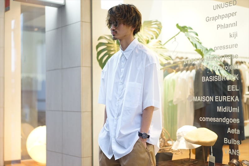 ＜AURALEE＞FINX TWILL SLEEVED BIG SHIRTS