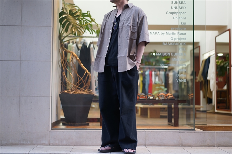 ＜AURALEE＞FINX TWILL SLEEVED BIG SHIRTS